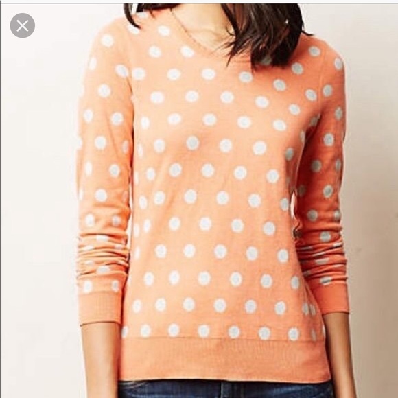 Anthropologie Sweaters - Anthropologie Moth Polka Dots Bluebird Sweater